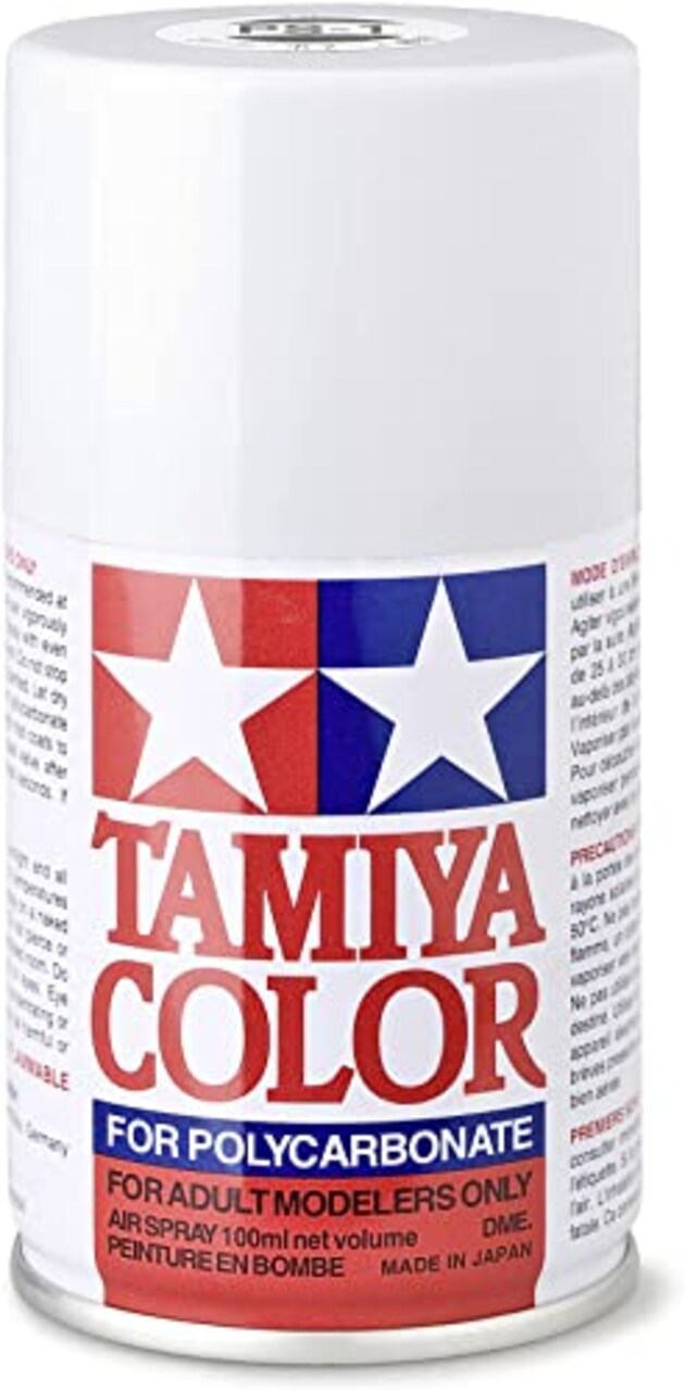 Tamiya   PS-1 White Spray Paint, 100ml Spray Can For Polycarbinate